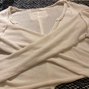 cropped free people knit top